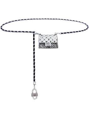 Trendy Mini Chain Belt Purse - Silver Waist Bag & Detachable Fanny Pack for